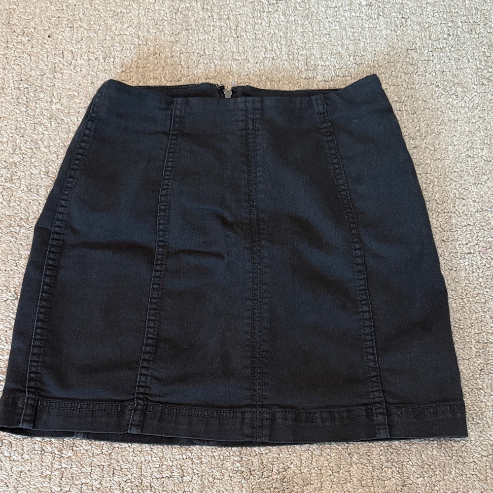 Free People Black Pencil Skirt